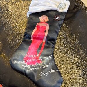 Marilyn Monroe Holiday Stocking - Red and Black